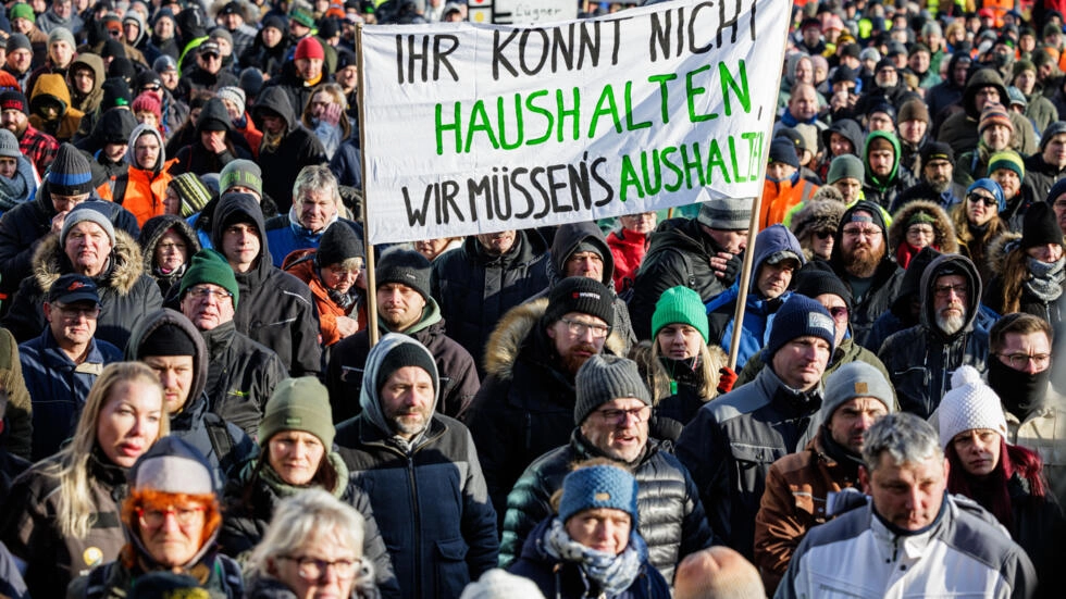 Alemania Agricultores Protestan Por Subsidios