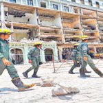 Bomberos indicaron que ya no hay más víctimas entre los escombros del Hotel Saratoga.