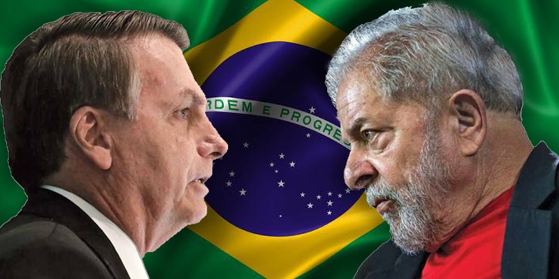 En Brasil, Jair Bolsonaro lleva 33% y Luiz Inácio Lula da Silva, 45%, según los últimos sondeos de preferencia electoral.