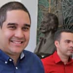 De izquierda a derecha, Nicolasito Maduro Guerra y el testaferro Santiago José Morón Hernández, en una de las fotos que quedan.
