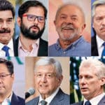 Los rostros del variopinto y diverso liderazgo de izquierda Latinoamericano.